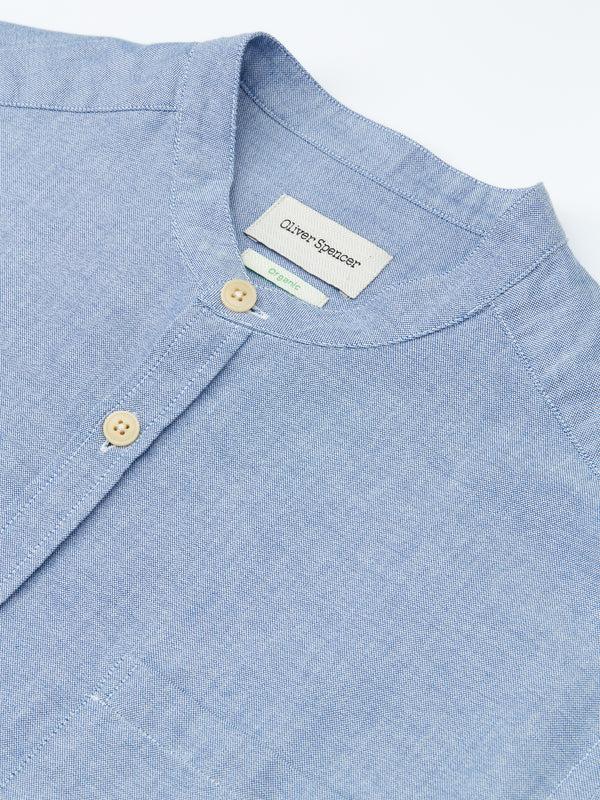 Oliver Spencer Grandad Shirt Brecon Blue