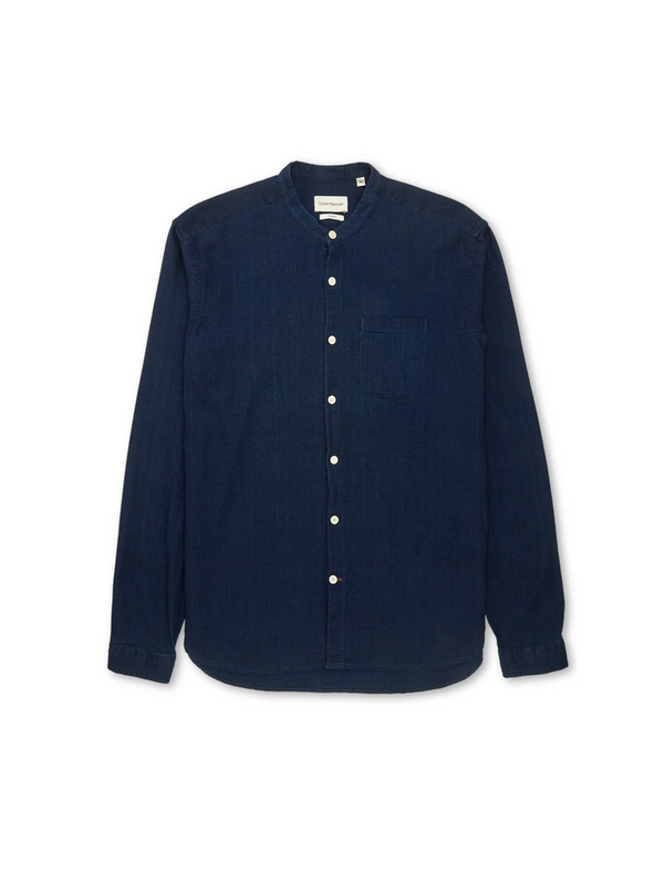 oliver spencer Grandad Shirt Kildale Indigo Rinse