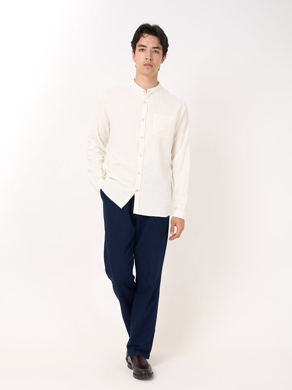 Oliver Spencer Grandad Shirt Sampson Cream