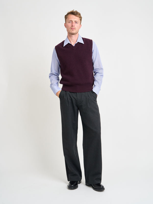 Oliver Spencer Graves V Neck Vest Hartwell Purple