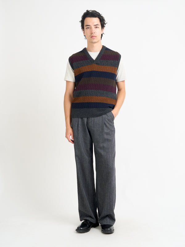 Oliver Spencer Graves V Neck Vest Jarvis Multi