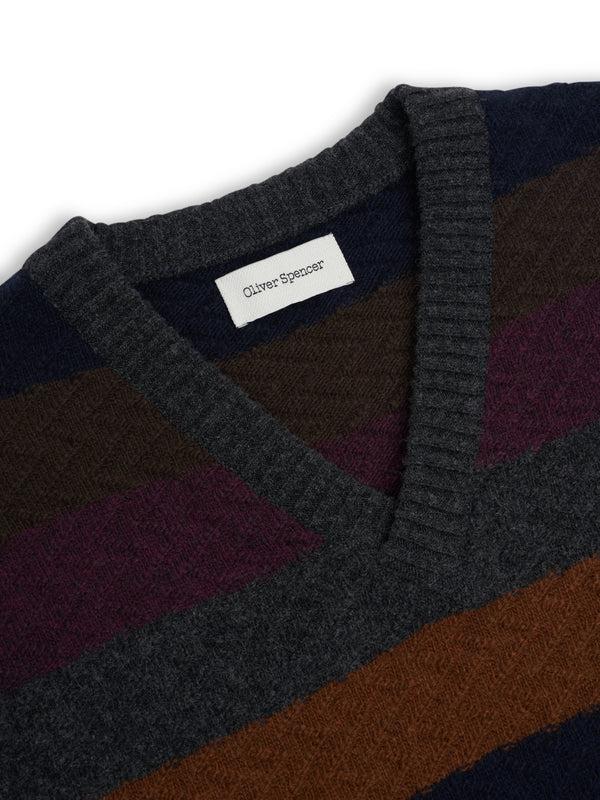 Oliver Spencer Graves V Neck Vest Jarvis Multi