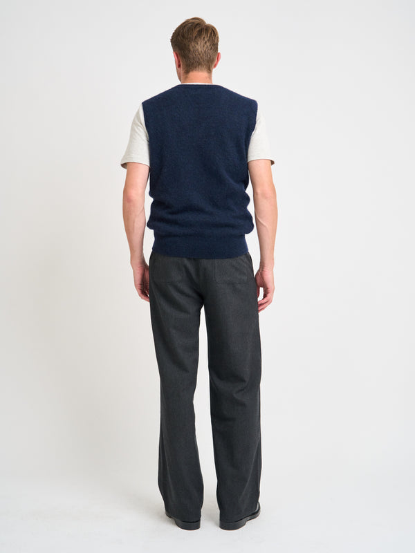 Oliver Spencer Graves V Neck Vest Rosen Navy