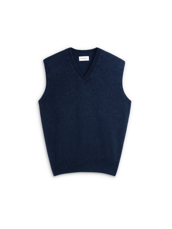 oliver spencer Graves V Neck Vest Rosen Navy