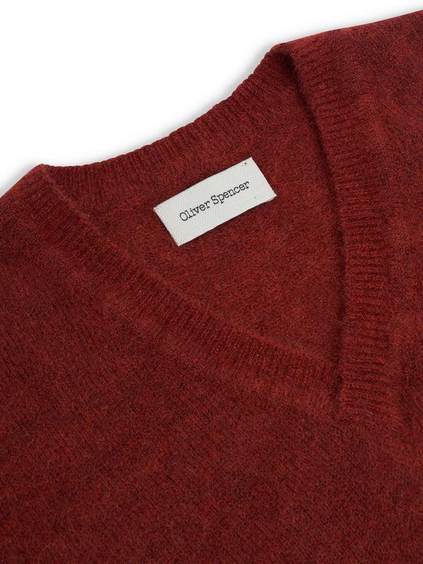 Oliver Spencer Graves V Neck Vest Rosen Rust