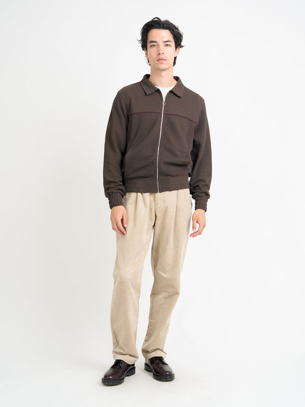 Oliver Spencer Harrison Jersey Jacket Amery Brown