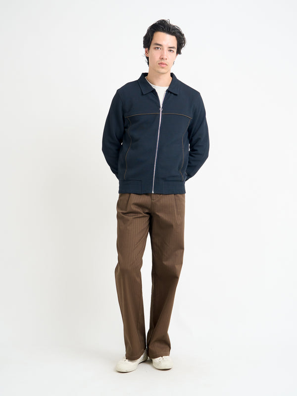 Oliver Spencer Harrison Jersey Jacket Amery Navy