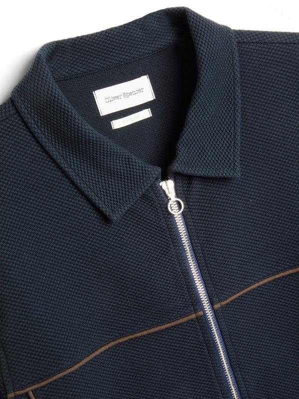 Oliver Spencer Harrison Jersey Jacket Amery Navy