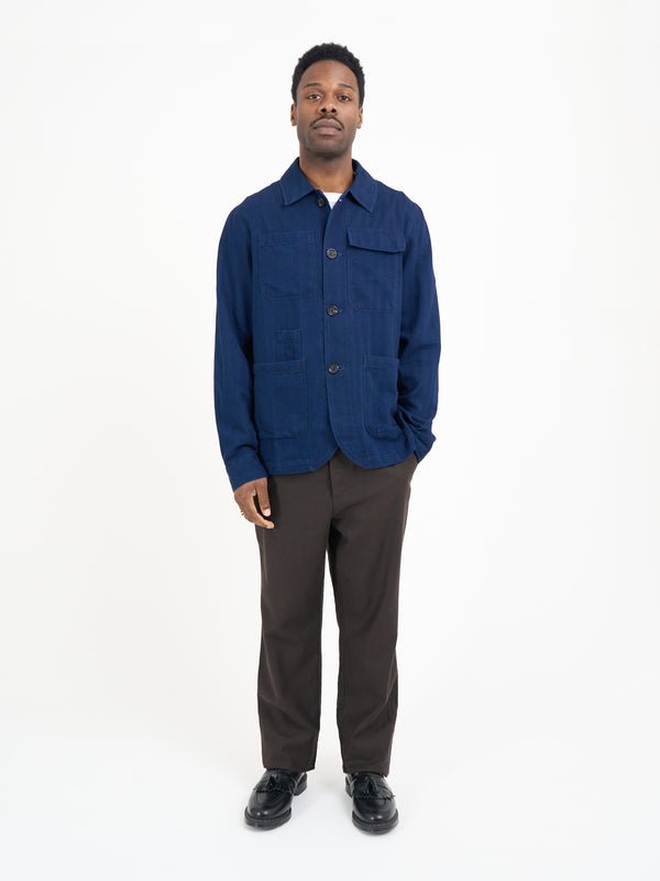 Oliver Spencer Hythe Jacket Faye Indigo Blue