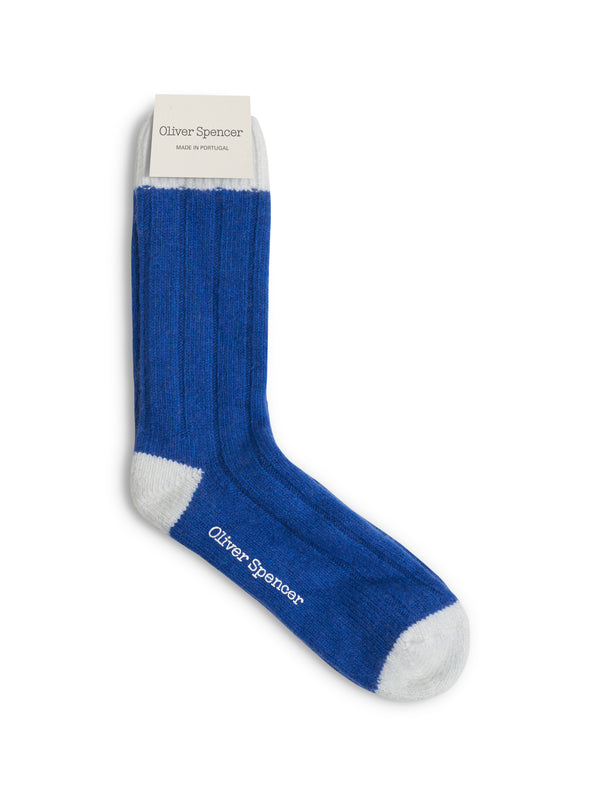oliver spencer Kenton Socks Mallory Cobalt Blue