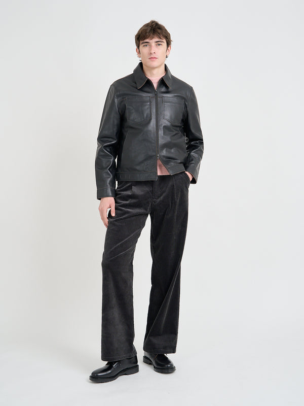 oliver Spencer Leather Norton Jacket Leather Black