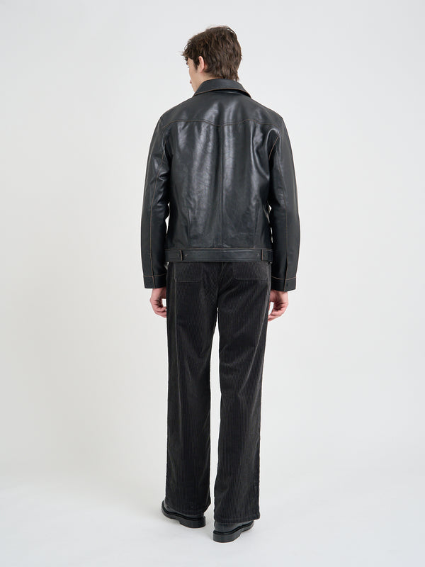 oliver Spencer Leather Norton Jacket Leather Black