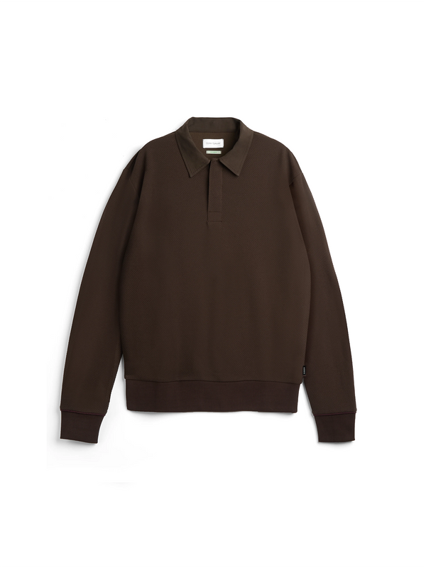 oliver spencer Long Sleeve Rugby Top Amery Brown