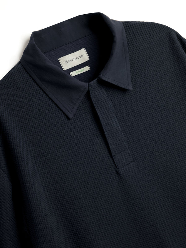 Oliver Spencer Long Sleeve Rugby Top Amery Navy