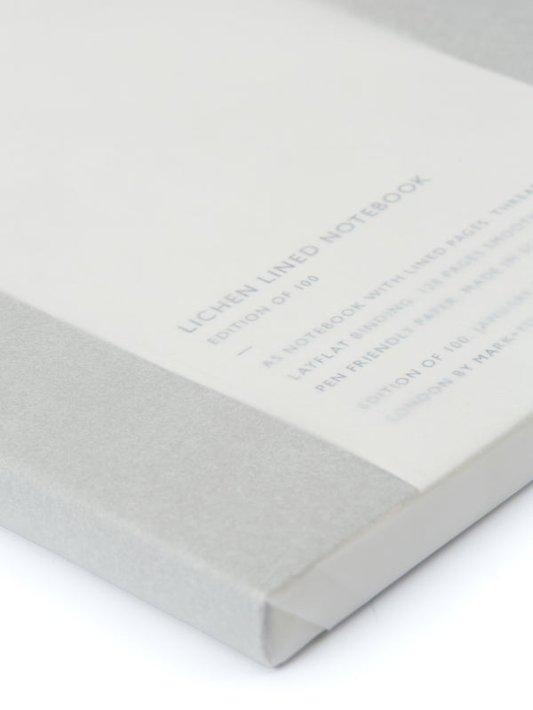 Oliver Spencer Mark + Fold Lichen Lined Notebook
