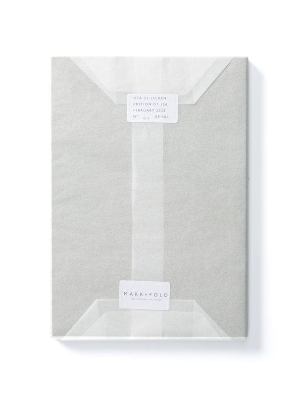 Oliver Spencer Mark + Fold Lichen Lined Notebook