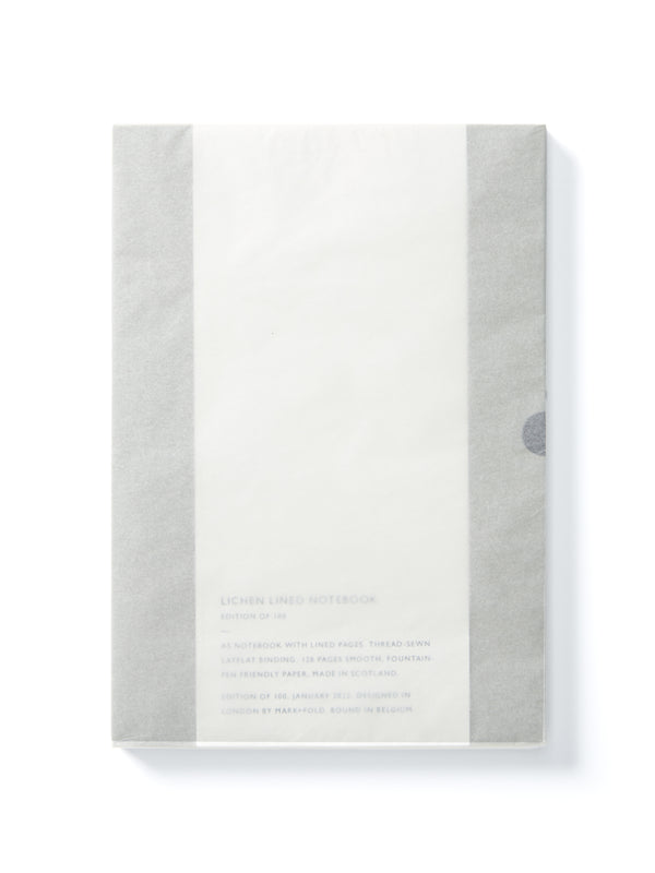 oliver spencer Mark + Fold Lichen Lined Notebook
