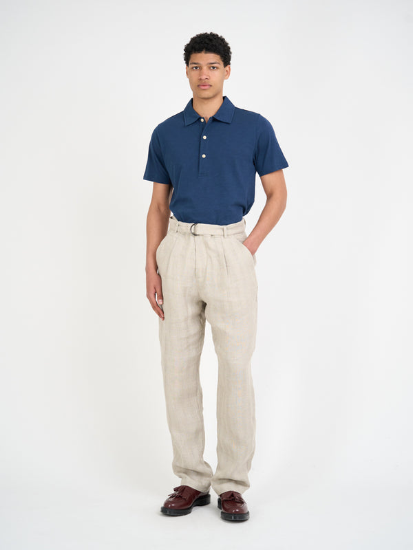 Oliver Spencer Mersey Polo Shirt Hawley Blue