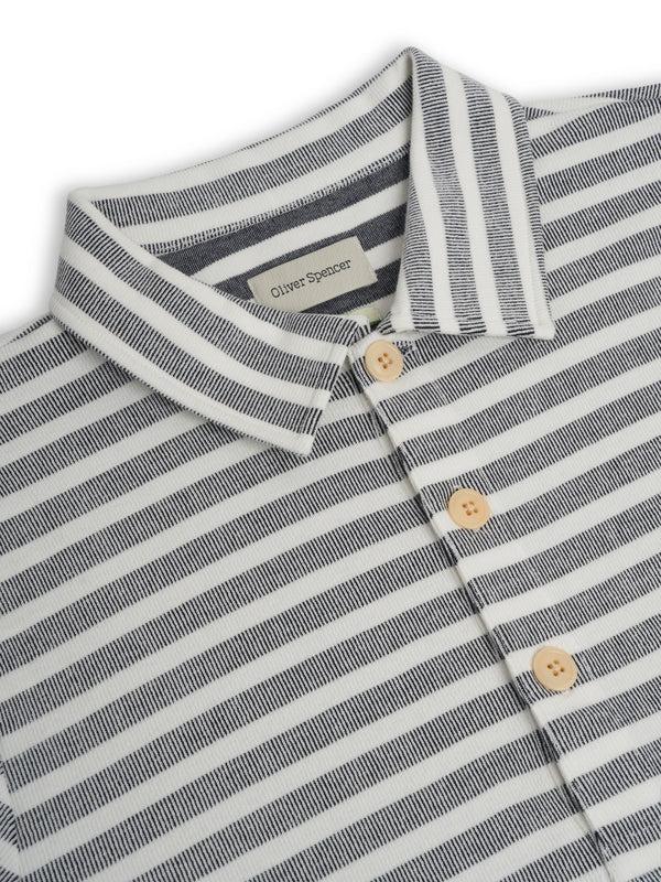Oliver Spencer Mersey Polo Shirt Holmes Cream/Navy