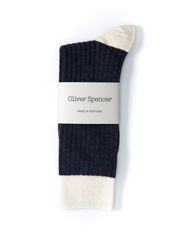Oliver Spencer Miller Socks Bridge Navy