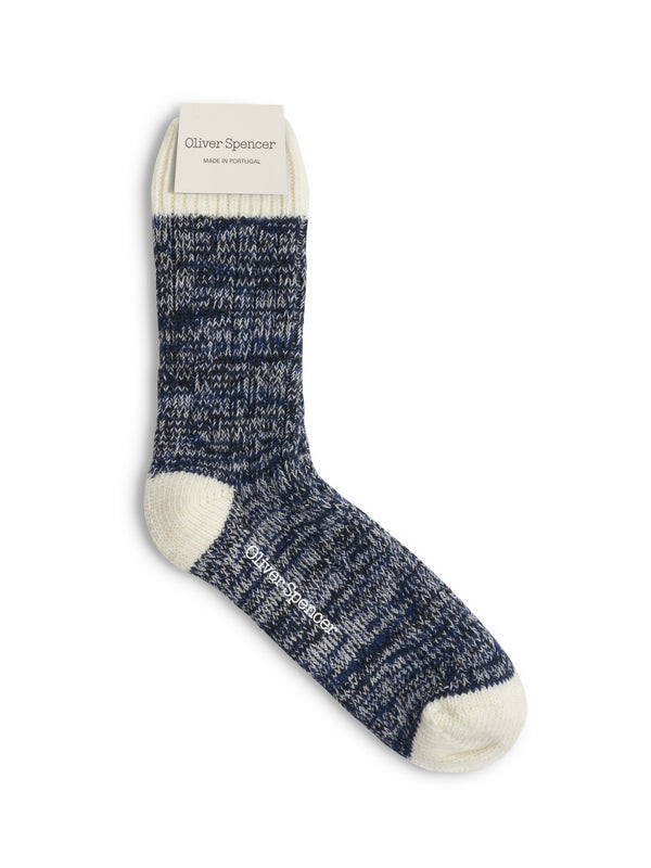 oliver spencer Miura Socks Junko Navy