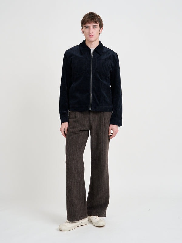 Oliver Spencer Norton Jacket Deakin Cord Midnight