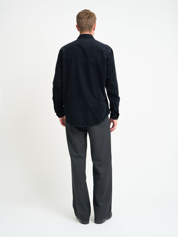 Oliver Spencer Quito Shirt Mersey Cord Black