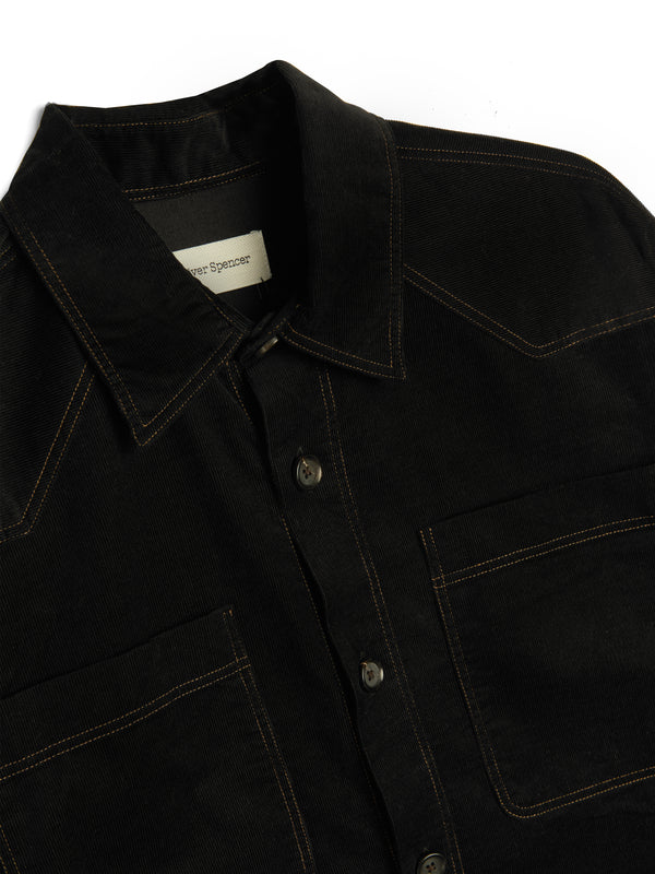 Oliver Spencer Quito Shirt Mersey Cord Black