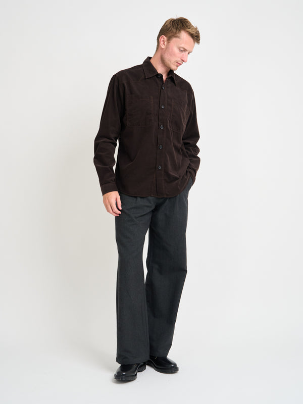 Oliver Spencer Quito Shirt Mersey Cord Brown