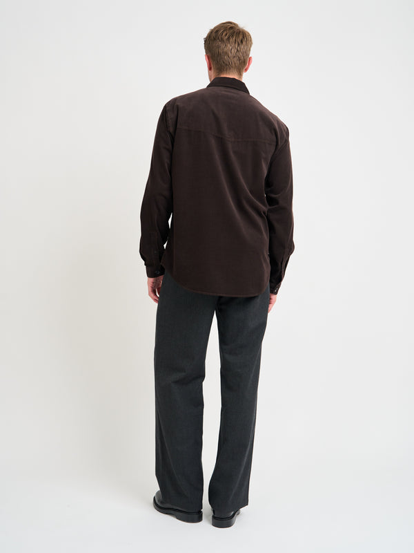 Oliver Spencer Quito Shirt Mersey Cord Brown