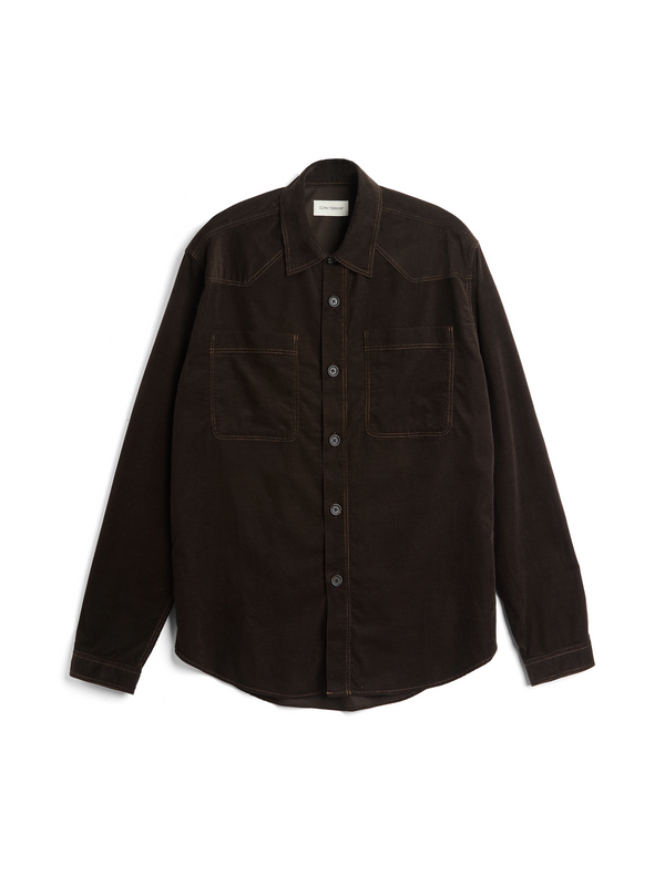 oliver spencer Quito Shirt Mersey Cord Brown