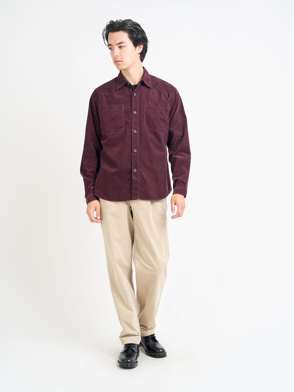 Oliver Spencer Quito Shirt Mersey Cord Plum