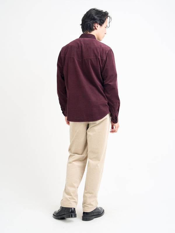 Oliver Spencer Quito Shirt Mersey Cord Plum