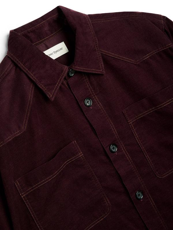 Oliver Spencer Quito Shirt Mersey Cord Plum