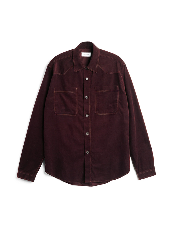oliver spencer Quito Shirt Mersey Cord Plum