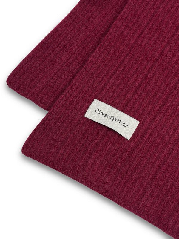 Oliver Spencer Soane Scarf Overton Wine Red