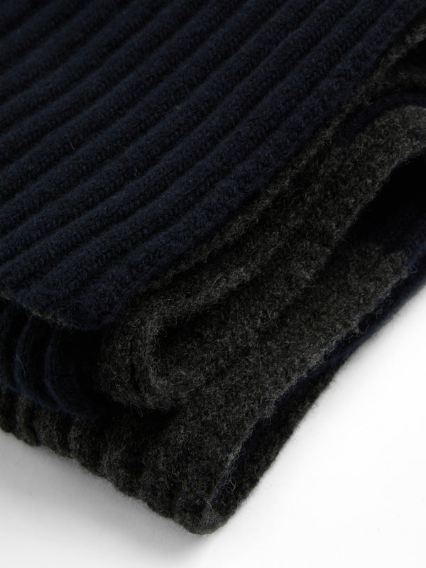 Oliver Spencer Soane Scarf Paxton Navy/Charcoal