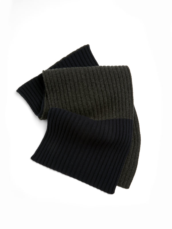 Oliver Spencer Soane Scarf Paxton Navy/Charcoal