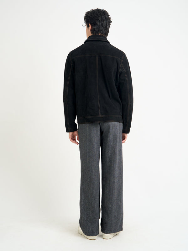 Oliver Spencer Suede Hardwick Jacket Suede Black