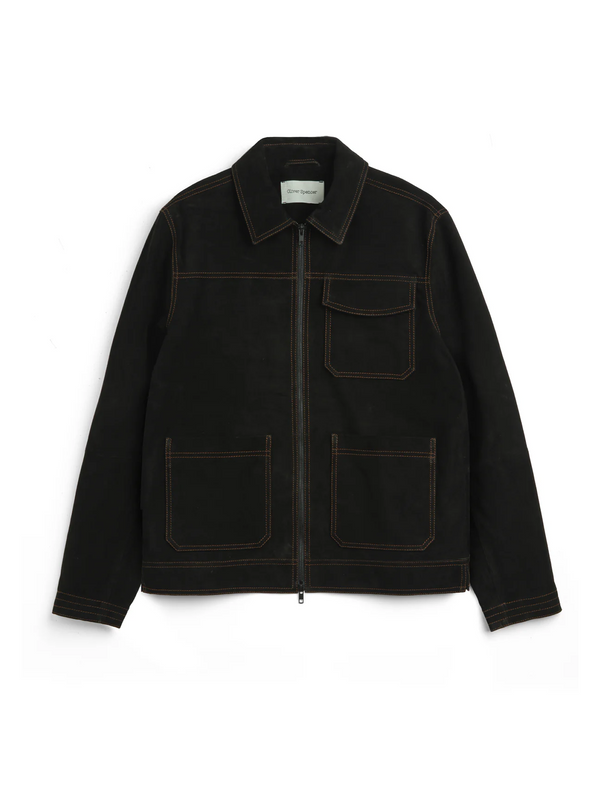 oliver spencer Suede Hardwick Jacket Suede Black