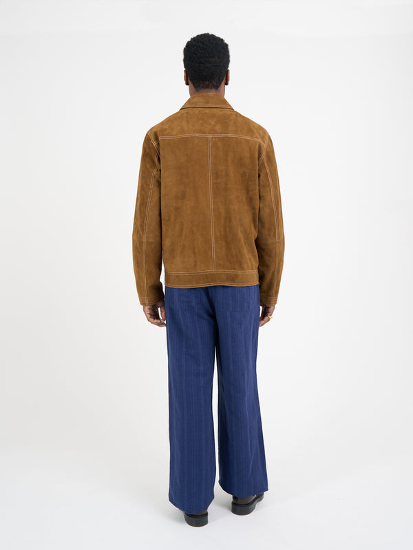 Oliver Spencer Suede Hardwick Jacket Suede Tan