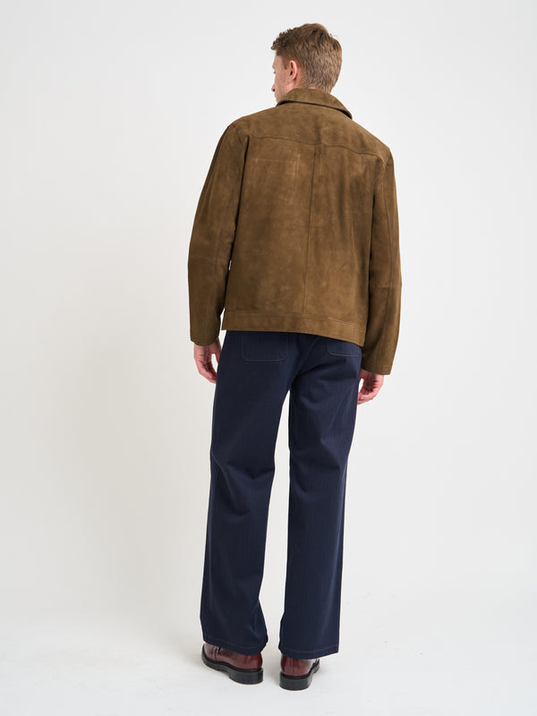 Oliver Spencer Suede Hardwick Jacket Suede Taupe