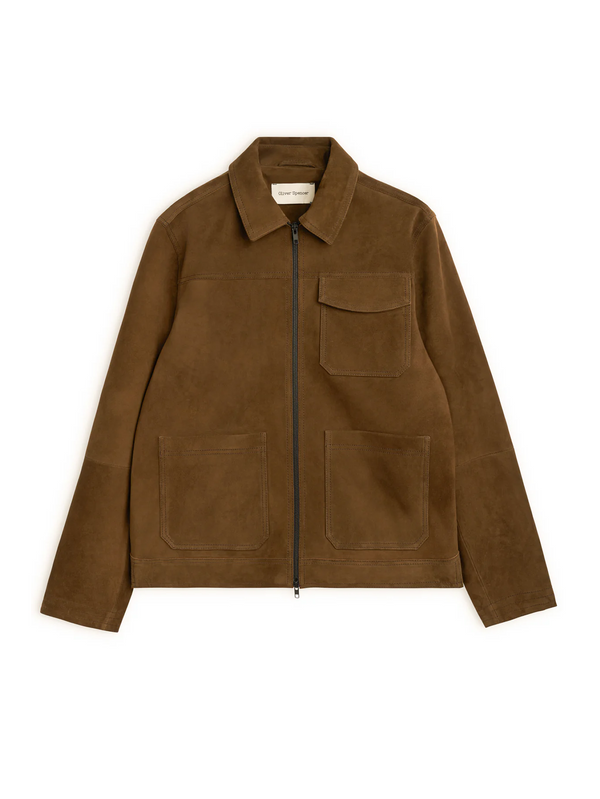 oliver spencer Suede Hardwick Jacket Suede Taupe