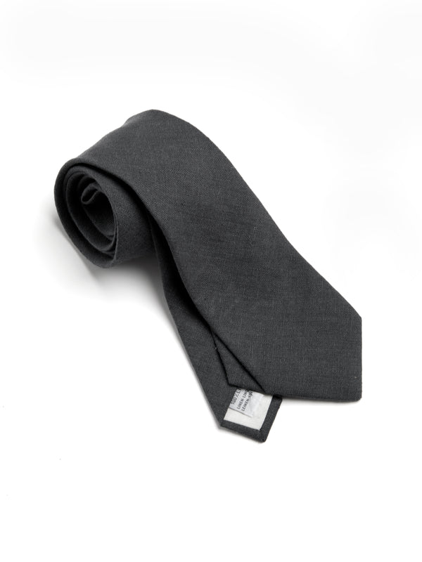 Oliver Spencer Tie Bleeker Gunmetal Grey