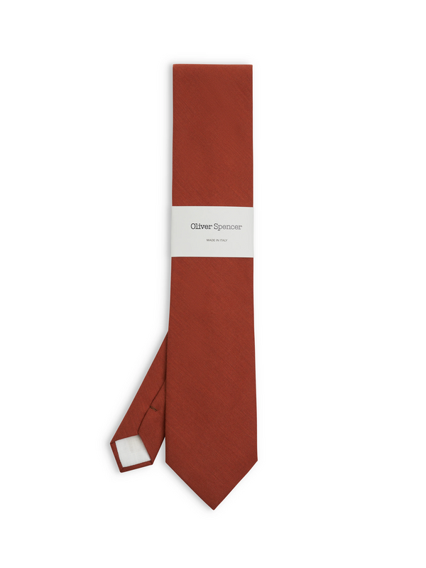 oliver spencer Tie Cooper Orange