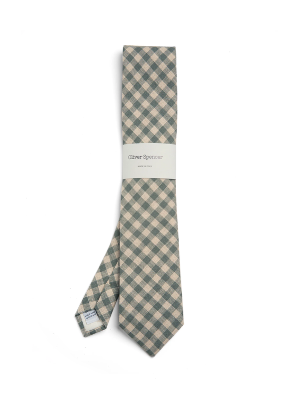 oliver spencer Tie Fletcher Green