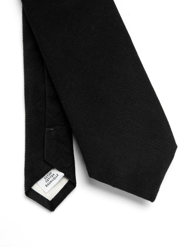 Oliver Spencer Tie Mersey Cord Black