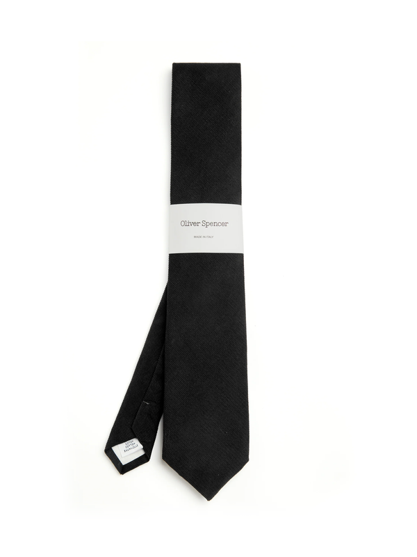 oliver spencer Tie Mersey Cord Black