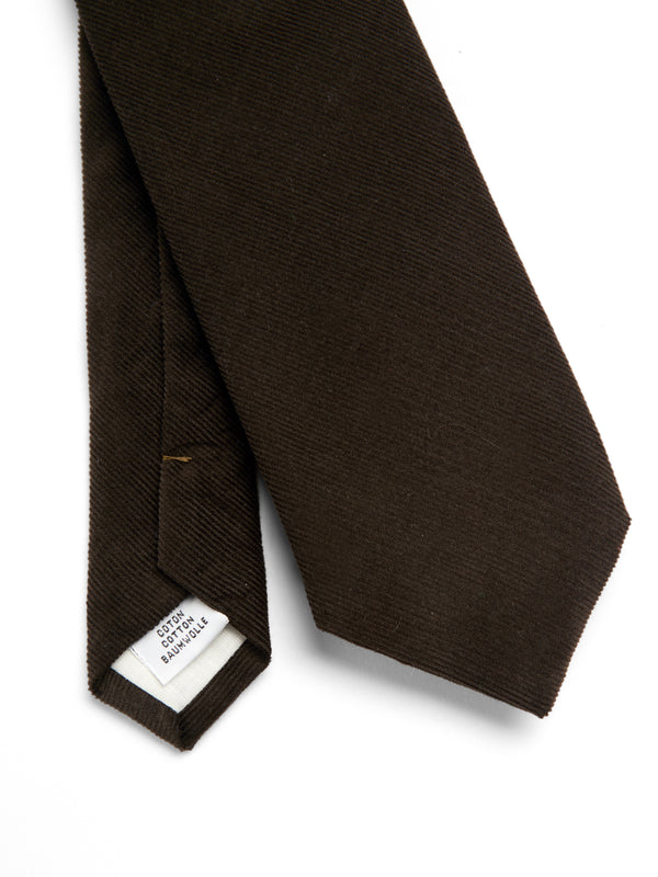 Oliver Spencer Tie Mersey Cord Brown