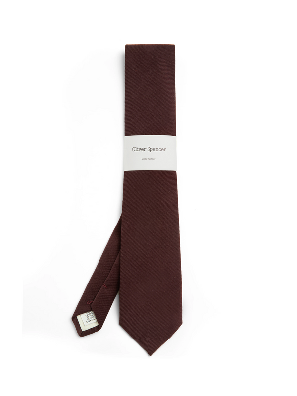 oliver spencer Tie Mersey Cord Plum